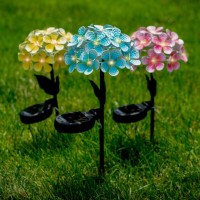 Touch Of Eco Solar Led Metal Flower Stake Light - Perfect For Your Garden, Patio, Walkway, Or Outdoor Living Area - Includes 1 Flower Light