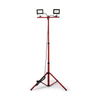 Velamp Is747-3 Light Pad 2 Led Spotlight On Tripod, 3200Lm 2X20W, Height: 176Cm, Cable 3M, Waterproof Ip65 Outdoor Use, Housework, Parties And Barbeque In The Garden, Red