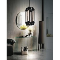 4 Light Down Mini Pendant With Black Finish