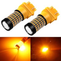 Phinlion 3157 4157 Led Amber Yellow Bulbs 2800 Lumens Super Bright T25 Wedge 3156 3157A 3057Na 3457Na 4157Na Lamps For Car Truck Turn Signal Blinker Lights