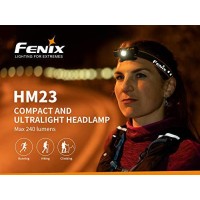 Fenix Headlamp Hm Series Black 3 Modes 240 Max Lumens 100 Max Runtime Hr Hm23