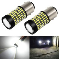 Phinlion 1157 Led White Bulb 2800 Lumens Super Bright 3014 103Smd Bay15D 2057 7528 P21/5W Led Bulbs With Projector For Back Up Reverse Drl Brake Stop Tail Lights, 6000K Xenon White