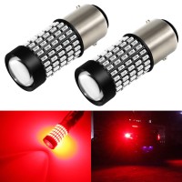 Phinlion 1157 Led Brake Light Bulbs 2800 Lumens Super Bright 3014 103Smd 2057 2357 7528 Bay15D Led Bulb For Turn Signal Blinker Tail Stop Lights, Red