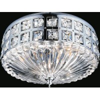 4 Light Bowl Flush Mount With Chrome Finish