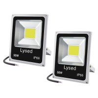 Lysed 50W 12V Led Flood Lights 2-Pack, Dc 12V-60V Daylight White Security Light Outdoor Ip66 Waterproof Bowfishing Lights