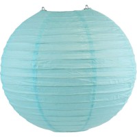 Just Artifacts 24-Inch Round Chinese Japanese Paper Lantern (1Pcs, Sky Blue)