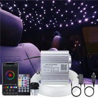 Akepo Upgraded App 10W Twinkle Fiber Optic Lights Kit With Music Mode For Star Ceiling Sky Light Car Home Use, Rgbw Light Engine+Optical Fiber Cable 430Pcs Of 9.8Ft/3M(0.03+0.04+0.06In)+28Key Remote