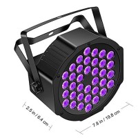 Black Lights U`King 72W Uv Led Blacklight Uplights Par Lights Stage Lights By Dmx And Remote Control For Disco Stage Lighting Wedding Birthday Party (4 Packs)