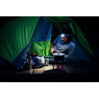 With 300 lumens of brightness and uniform comfortable lighting the TIKKINA headlamp lights up your evenings under the stars Its just as good for reading in your tent as it is for getting around the campsite or hiking Its easy to use with a single button a