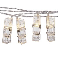 Sterno Home Gl42589 Led Battery-Operated Clip String Lights, 10.5 Feet, Warm White Cord