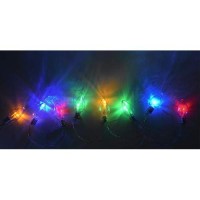 Christmas Lights 50Led Clear C7 Christmas String Lights Battery Operated Cute Party Bedroom Garden Decorations Ornaments Supplies, Indoor Outdoor D�Cor