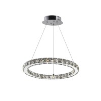 Led Chandelier With Chrome Finish