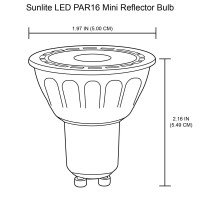 Sunlite Blue Led Par16 120 Volt 3 Watts 25W Equivalent Gu10 Base 15000 Hour Lifespan 40 Degree Beam Angle Party Bulb 6