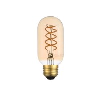 Led Decorative Helix Vertical 2000K Nostaligic Filament 6 Watts 300 Lumens Amber Tint T14 Light Bulb