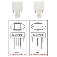 2Pcs Esimpo 4W G23 Led Pl Lamp 2Pin Cfl Pls 7W Replacement G23D2 Led Plug In Retrofit Horizontal Recessed Down Light Bulb Pl