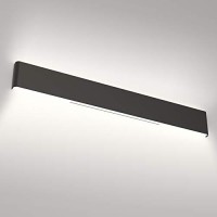 Aipsun 43.3In/40W Modern Black Vanity Light Fixtures Led Black Bathroom Wall Light Up And Down Bathroom Lighting Fixtures White Light 5000K