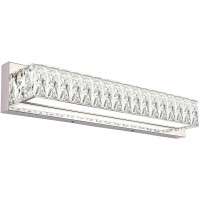 Zuzito Crystal Dimmable Bathroom Vanity Lighting Fixtures 7500 Modern Led Vanity Lights Over Mirror White Light