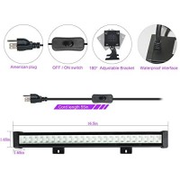 Faishilan 4 Pack Uv Led Black Light, 24W Blacklight Bar With 5Ft Us Plug & Switch, Glow In The Dark Party Supplies For Stage Lighting, Halloween, Body Paint, Fluorescent Poster