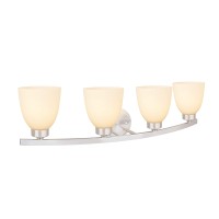 Aspen Creative 62205-1, Four-Light Metal Bathroom Vanity Wall Light Fixture, 28-3/4