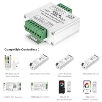 Btf-Lighting Single Color Cct Rgb Rgbw Led Strip 4 Channel Signal Amplifier Controller Work With 2Pin 3Pin 4Pin 5Pin Dc12V/Dc24V Max 24A 5050Smd Led Strip Suitable For Long Distance Led Projects