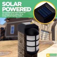 Greenlighting Marina Solar Post Cap Lights Fits 4X4 Nominal Wood Outdoor Solar Powered Post Cap Light, Fence Post, Landscaping, Deck, Garden- Bright Led, Waterproof Nautical Lighting Black 4 Pack