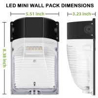 Hykolity Update 30W Led Wall Pack Light With Photocell 3450Lm 5000K Daylight Dusk To Dawn 120V Led Outdoor Wall Mount Light 15