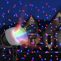 Somktn Christmas Light Projector Outdoor, Holiday Projector Lights Outdoor With Varicolored & Dynamic Snowfall Lighting Effects And Rc & Timer For House, Garden Yard Club Pub Christmas Decorations