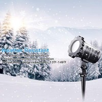 Somktn Christmas Light Projector Outdoor, Holiday Projector Lights Outdoor With Varicolored & Dynamic Snowfall Lighting Effects And Rc & Timer For House, Garden Yard Club Pub Christmas Decorations