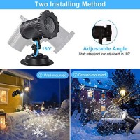 Somktn Christmas Light Projector Outdoor, Holiday Projector Lights Outdoor With Varicolored & Dynamic Snowfall Lighting Effects And Rc & Timer For House, Garden Yard Club Pub Christmas Decorations