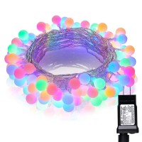 Lyhope Globe String Lights, 100 Led 33Ft Pastel Lights 8 Lighting Modes With Timer, Ul Listed 30V Low Voltage Decorative String Lights For Easter, Patio, Garden, Indoor Decorations (Multi-Color)