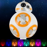 Star Wars Bb-8 Led Night Light, Color Changing, Collector'S Edition, Dusk-To-Dawn Sensor, Plug-In, Disney, Galaxy, Ideal For Bedroom, Bathroom, Nursery, Hallway, 43429