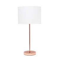 Simple Designs Lt2040Rgd 23 Standard Metal Stick Lamp With Round Base And Drum Fabric Shade For Home Dacor Bedroom Office Do