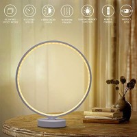 Suny Smart Circle Table Lamp, 40+ Lighting Effect Modes Rgbw Gaming Light Dimmable Led Bedside Lamp Compatible With Alexa & Google Assistant, Modern Bedroom Nightstand Lamps W/Remote & App Control