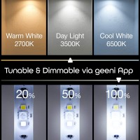 Geeni Smart Led Strip Lights,Rgbww Color Changing,Weatherproof,Timer & Scenes, Dimmable,Tunable White, Works With Alexa & Google Home 9.8Ft