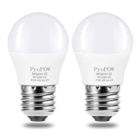 Propow Led Refrigerator Light Bulb, 120V A15 Fridge Bulbs 5 Watt White 5000K E26 Medium Base, Energy Saving Ceiling Home Lighting, Not-Dim, 2 Pack