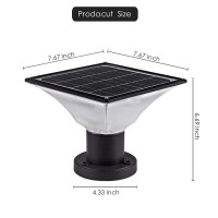 Fooyancho Solar Post Cap Lights Outdoor Dusk To Dawn Auto Onoff Solar Powered Post Lights Fits Most Posts 2 Pack