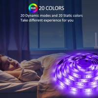 Xyop Led Strip Lights Battery Operated Rgb Led Lights Strip Battery Powered Led Battery Lights 3 Keys Controller Battery Led Strip Lights 13.2Ft/4M Color Changing Flexible Led Lights 2Pcs