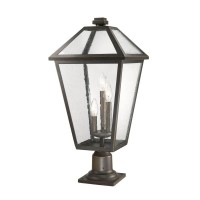 Z-Lite 3 Light Outdoor Pier Mounted Fixture 579Phxlr-533Pm-Orb