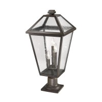 Z-Lite 3 Light Outdoor Pier Mounted Fixture 579Phxlr-533Pm-Orb