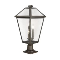 Z-Lite 3 Light Outdoor Pier Mounted Fixture 579Phxlr-533Pm-Orb