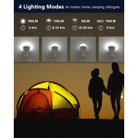 Usb Rechargeable Light Bulb With Remote Timer 4 Light Modes Portable Led Tent Lights Led Camping Tent Lantern Bulb For Camping