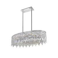 10 Light Down Chandelier With Chrome Finish