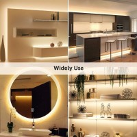 Lepro Led Strip Light White, 16.4Ft Dimmable Vanity Lights, 3000K Super Bright Led Tape Lights, 300 Leds Smd 2835, Strong 3M Adhesive, Suitable For Home, Kitchen, Under Cabinet, Bedroom, Warm White