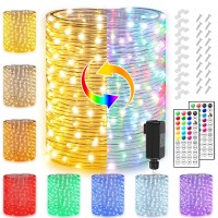 66Ft 200Led Rope Lights Outdoor String Lights, 30 Colors+Warm White Outdoor Led Lights Plug In, Rgb Color Changing Fairy Lights With Remote Rope Lighting For Camping Garden Patio Party Christmas Decor