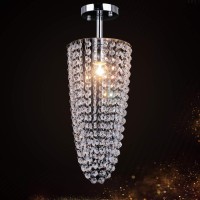 Tonglan Crystal Chandelier, 1 Light Flush Mount Ceiling Light, Modern Chandelier Lighting Fixture For Bedroom, Living Room, Dining Room, Hallway