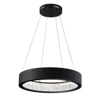 Led Chandelier With Matte Black Finish