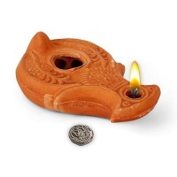 Wise Virgin Herodian Oil Lamp With Widows Mite Coin Replica A Profound Message In Giving From The Heart Unique Christian Gif