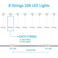 Pulivia Umbrella Lights Patio Outdoor Strings Lights With 104 Leds 8 Lighting Modes Remote Control Battery Operated Waterproof