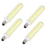 E11 Led Bulbs,100W 120W Halogen Bulb Equivalent,Dimmable,10W,1100Lm,Jd T4 E11 Mini Candelabra Base,Ac110V/130V,E11 Led White 6000K(4 Packs)