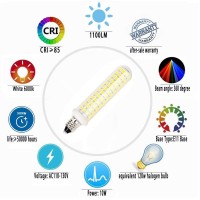 E11 Led Bulbs,100W 120W Halogen Bulb Equivalent,Dimmable,10W,1100Lm,Jd T4 E11 Mini Candelabra Base,Ac110V/130V,E11 Led White 6000K(4 Packs)